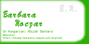 barbara moczar business card